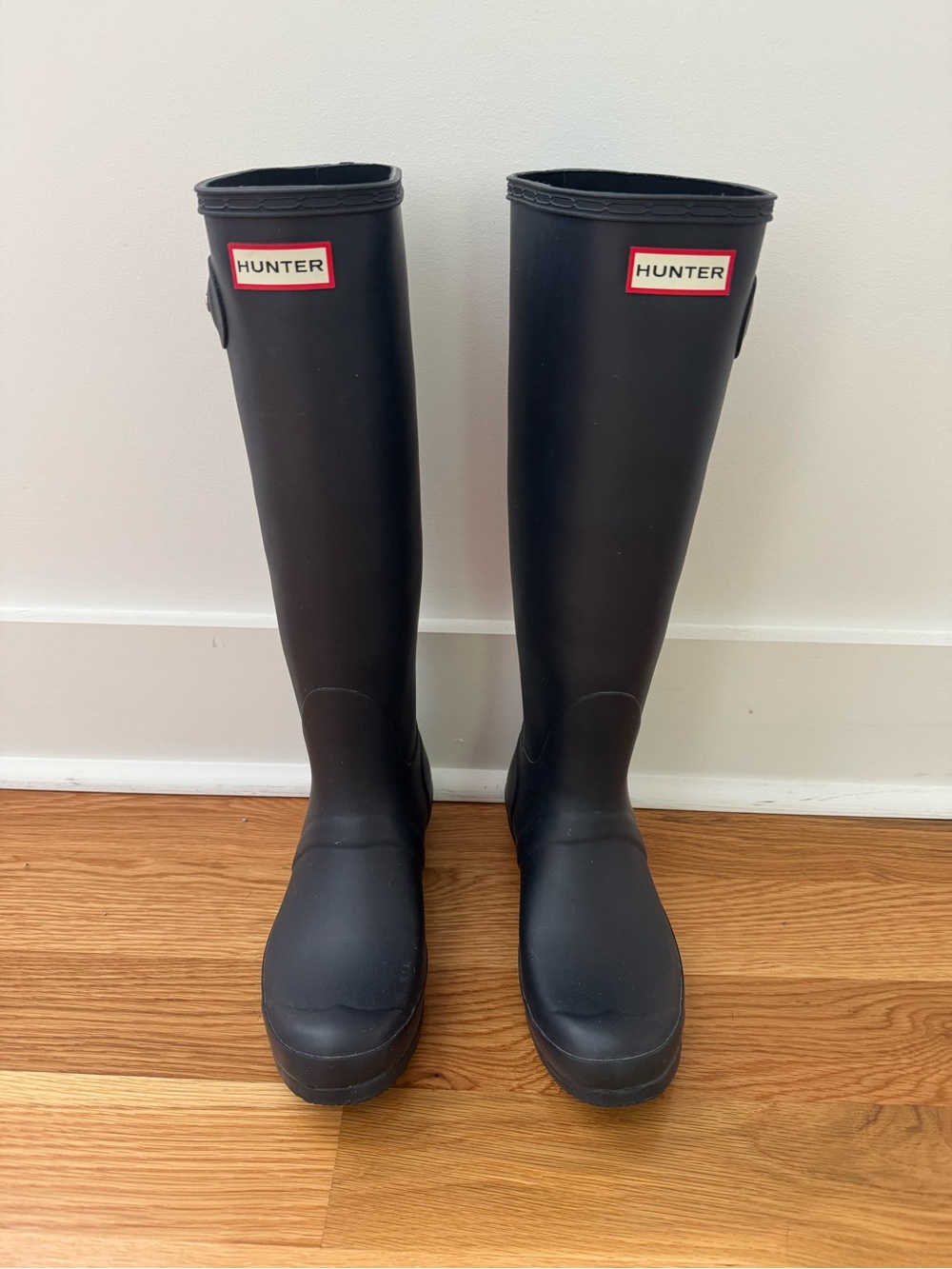 Hunter Black Tall Waterproof Rain Boots